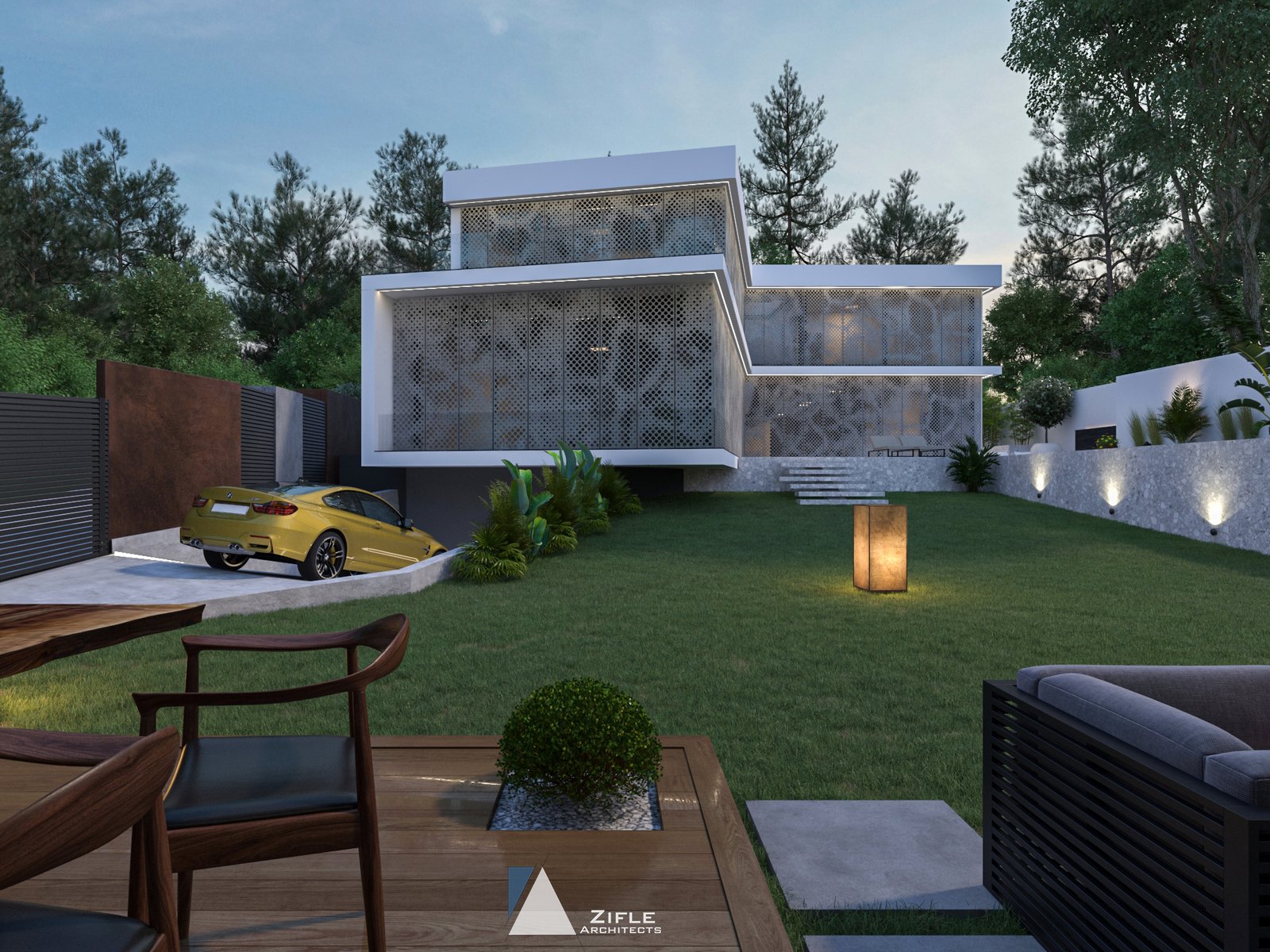 Linear Garden Villa
