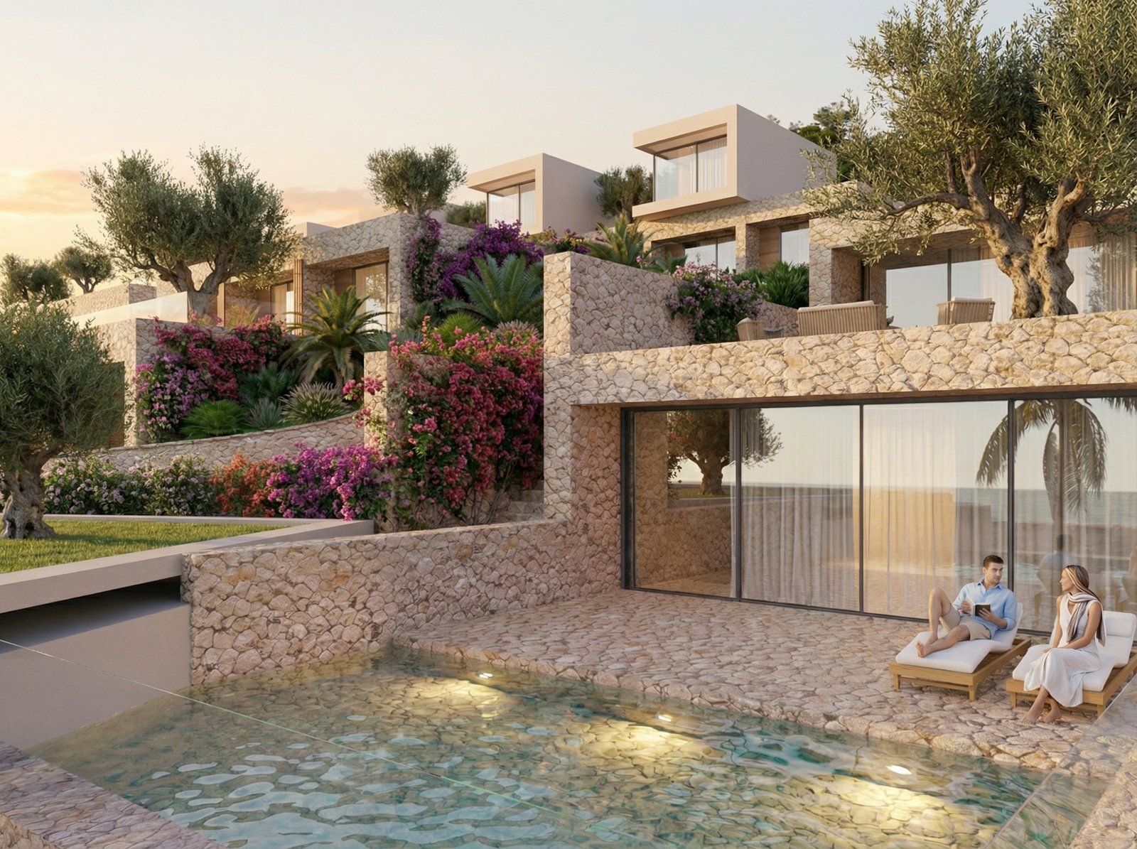 TERRACED MEDITERRANEAN RESIDENCES