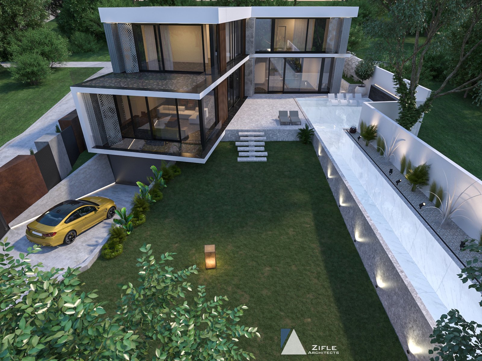 Linear Garden Villa