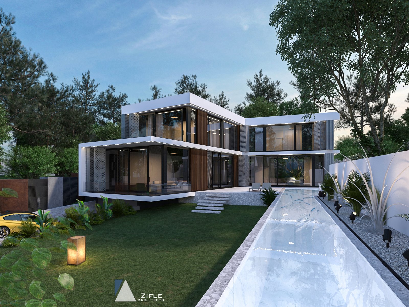 Linear Garden Villa