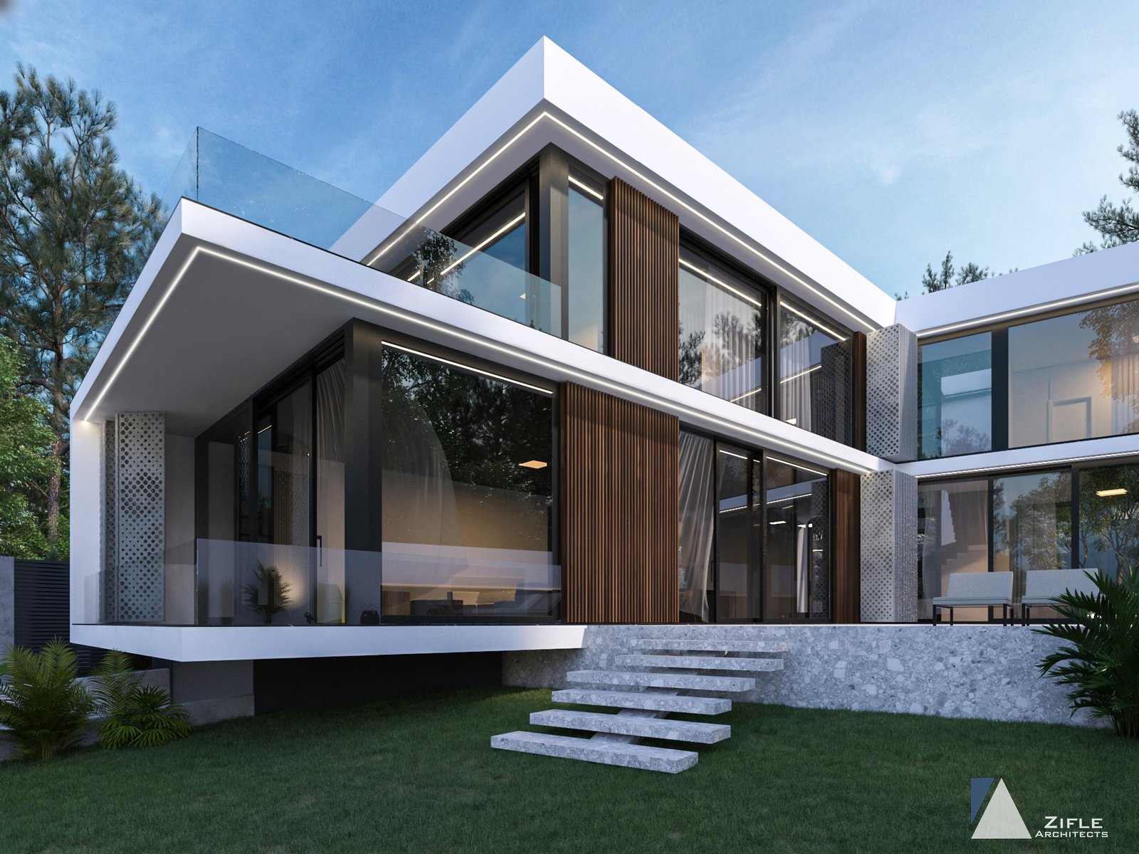 Linear Garden Villa