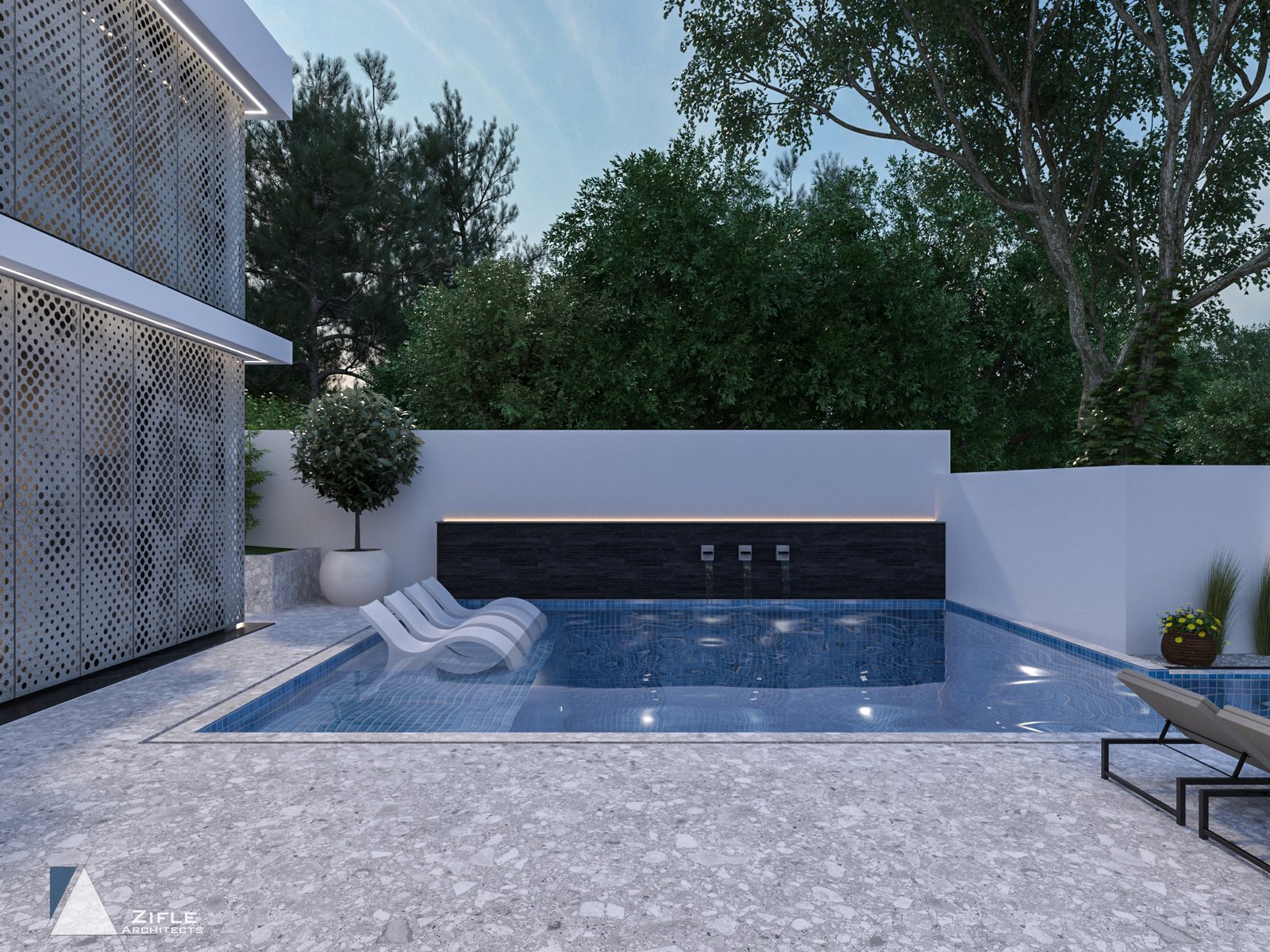 Linear Garden Villa