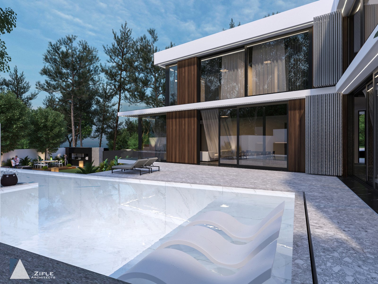 Linear Garden Villa