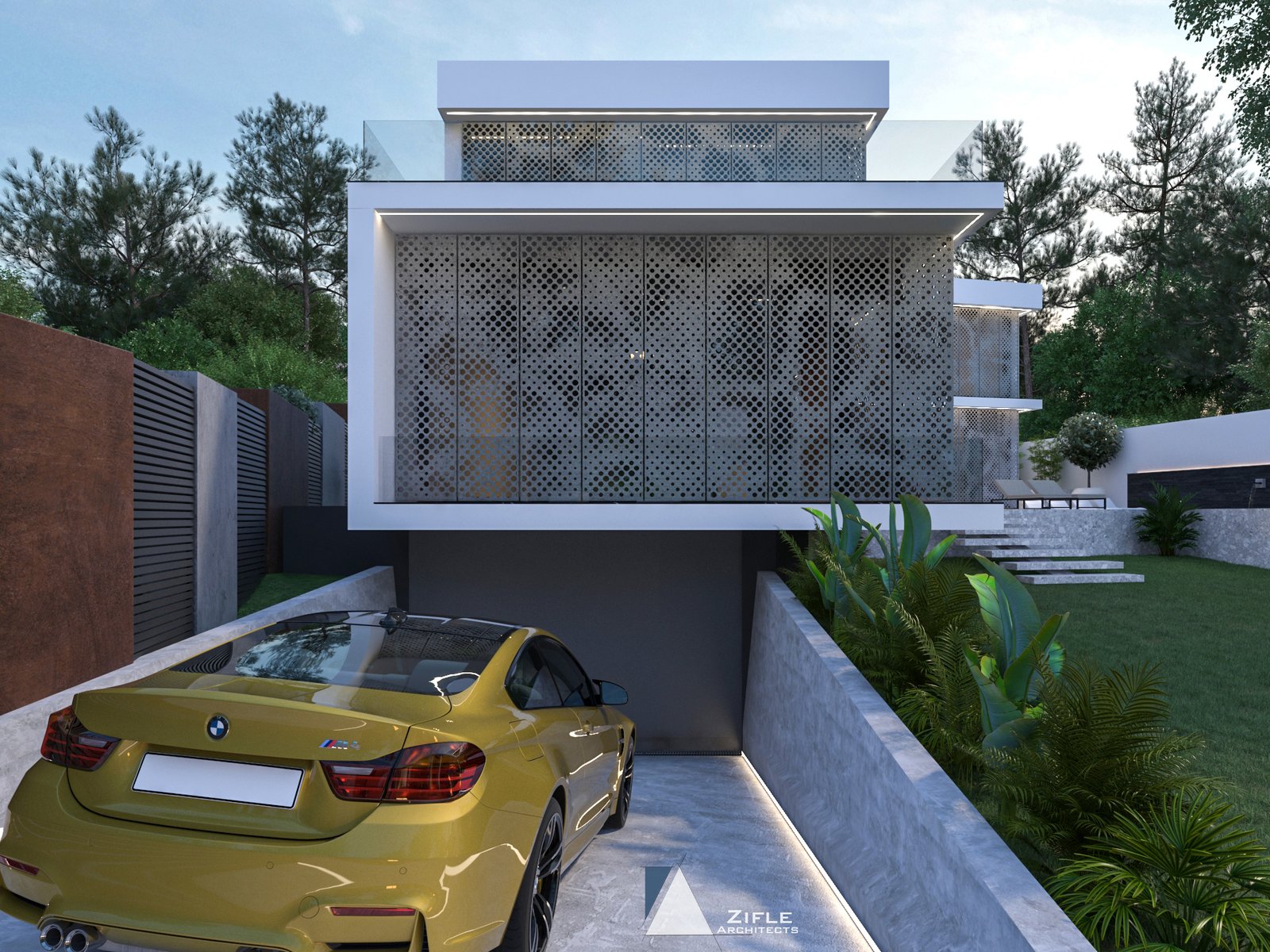 Linear Garden Villa